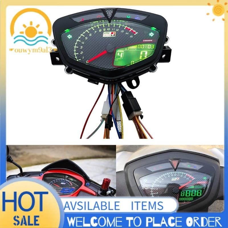 Medidor Digital Para Yamaha Lc135 V1 Júpiter MX Cópia Uma Motocicleta Velocímetro LCD RPM Tacômetro
