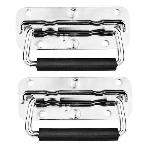 Kit 2 Alça Externa Retratil Com Mola Aço Cromado Luminos Para Case Profissional + Nota Fiscal