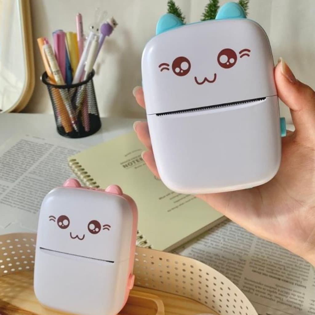 Térmica Mini Impressora Desenho Animado Portátil Impressora De Impressão Foto Sem Fio Para Android