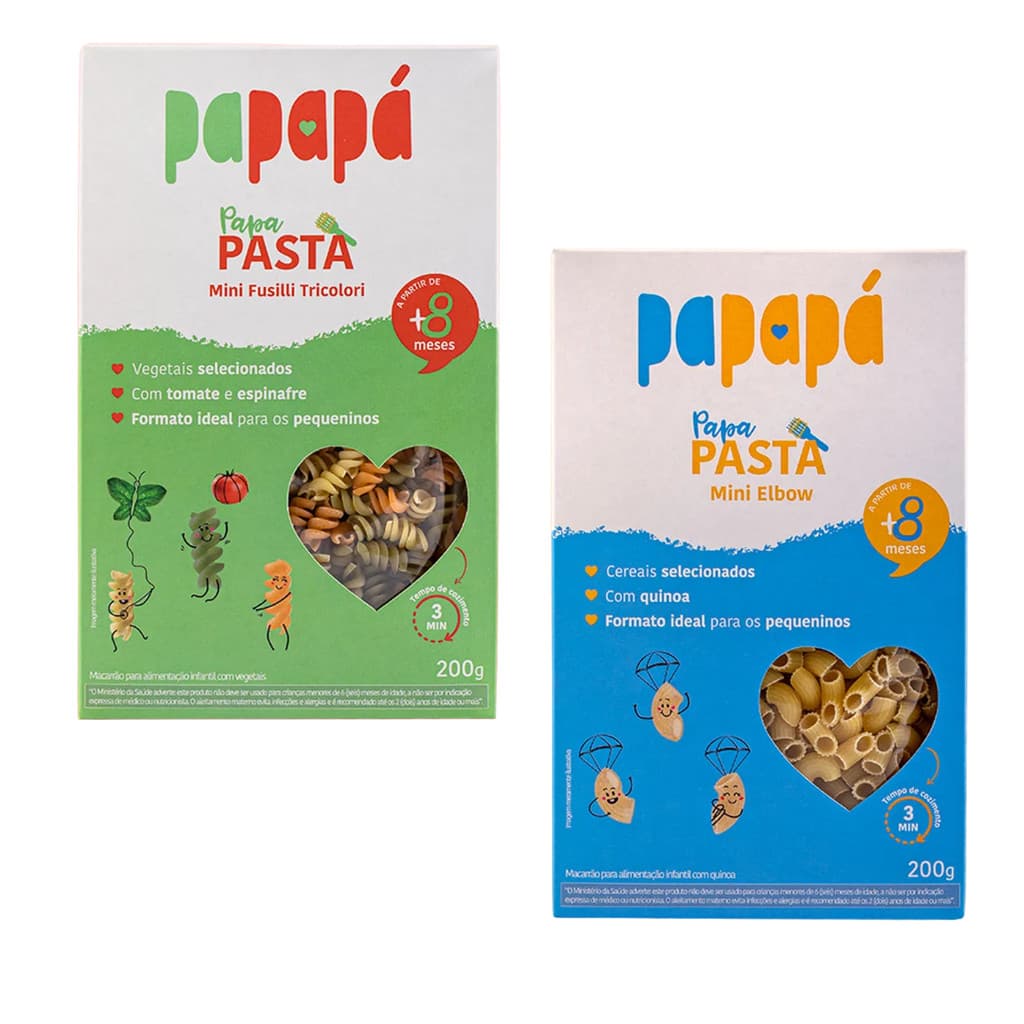 Kit 2 Macarrão Infantil PapaPasta Papapá