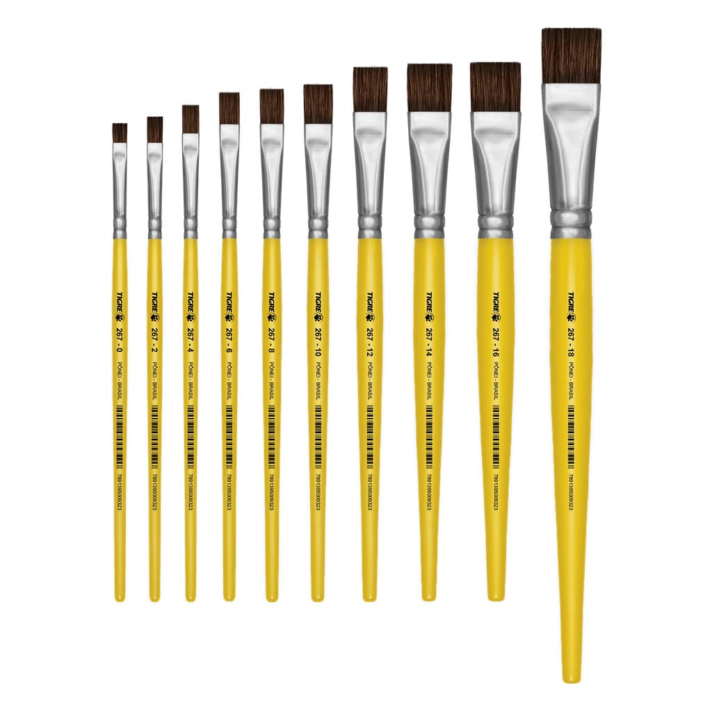 Pincel Tigre 267- Ponei Kit Com 6 Pinceis