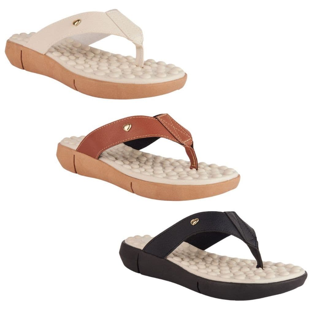 Kit 2 Par Chinelo Feminino Ortopédico Sandália Tamanco Esporão Sola Eva Massageadora Confortável