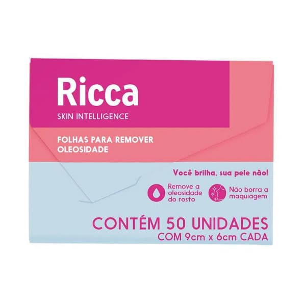 Ricca Folhas para Remover Oleosidade com 50 Un Ref 3716