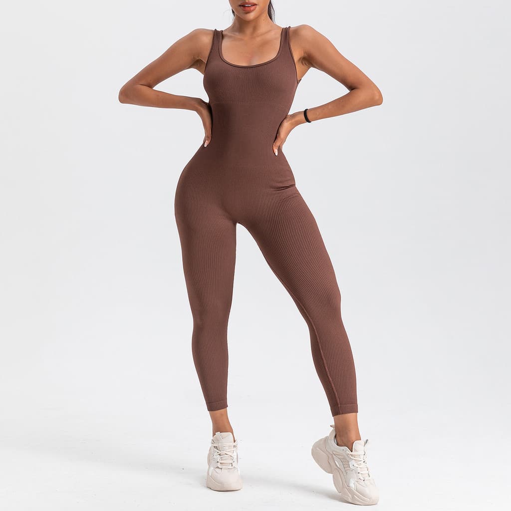 TopsportsVenda a Quente Calças de malha roscadas 0 Bondage Running Yoga Jumpsuit Sem Costura Roupas Esticadas