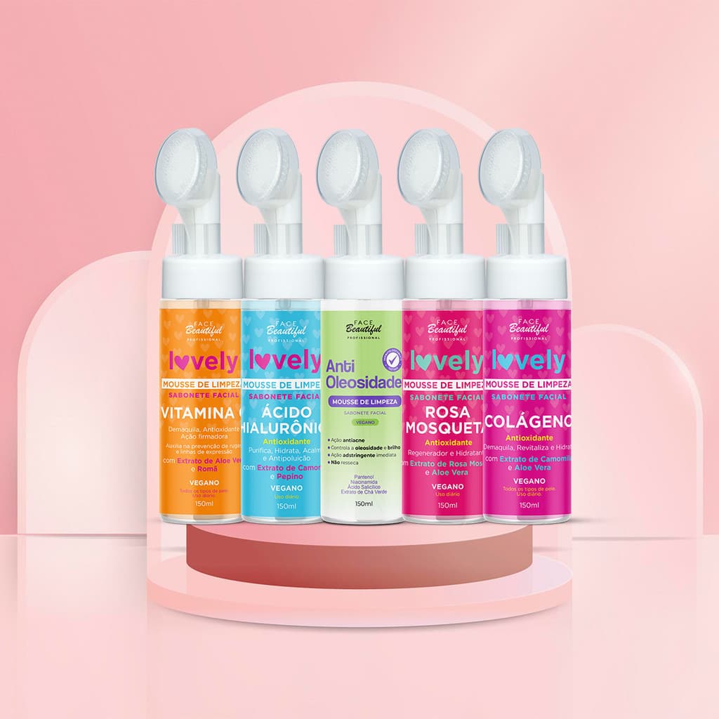 Kit Mousse de Limpeza Facial Espumante Face Beautiful 150ml