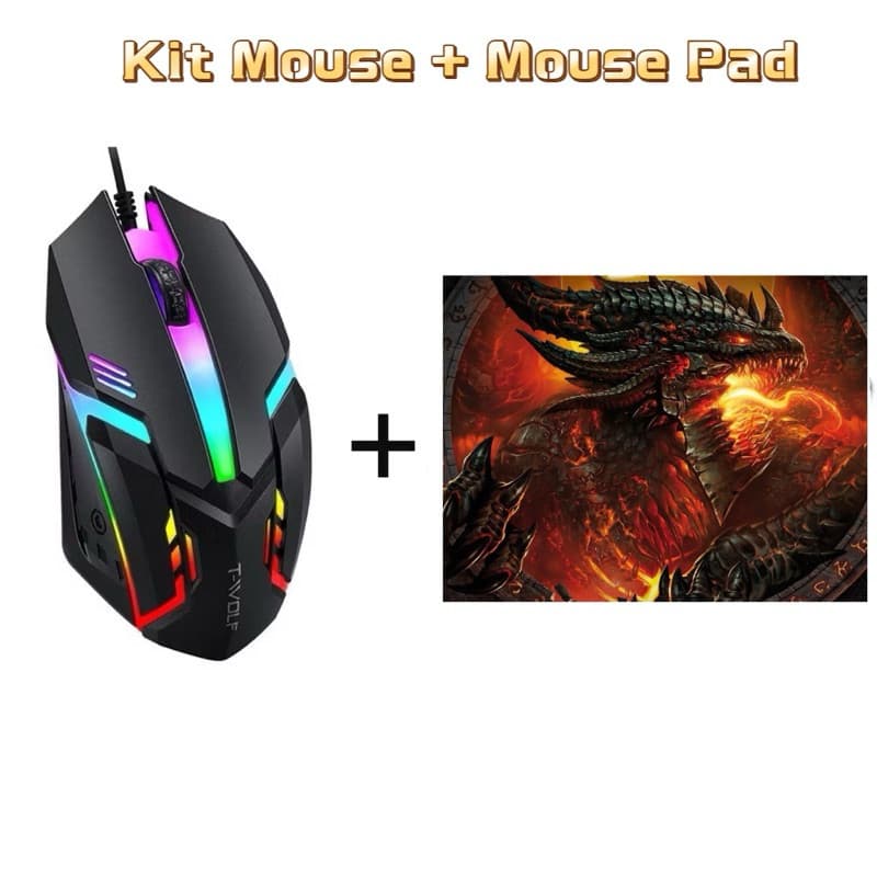 Mouse Gamer + Mouse Pad Gamer