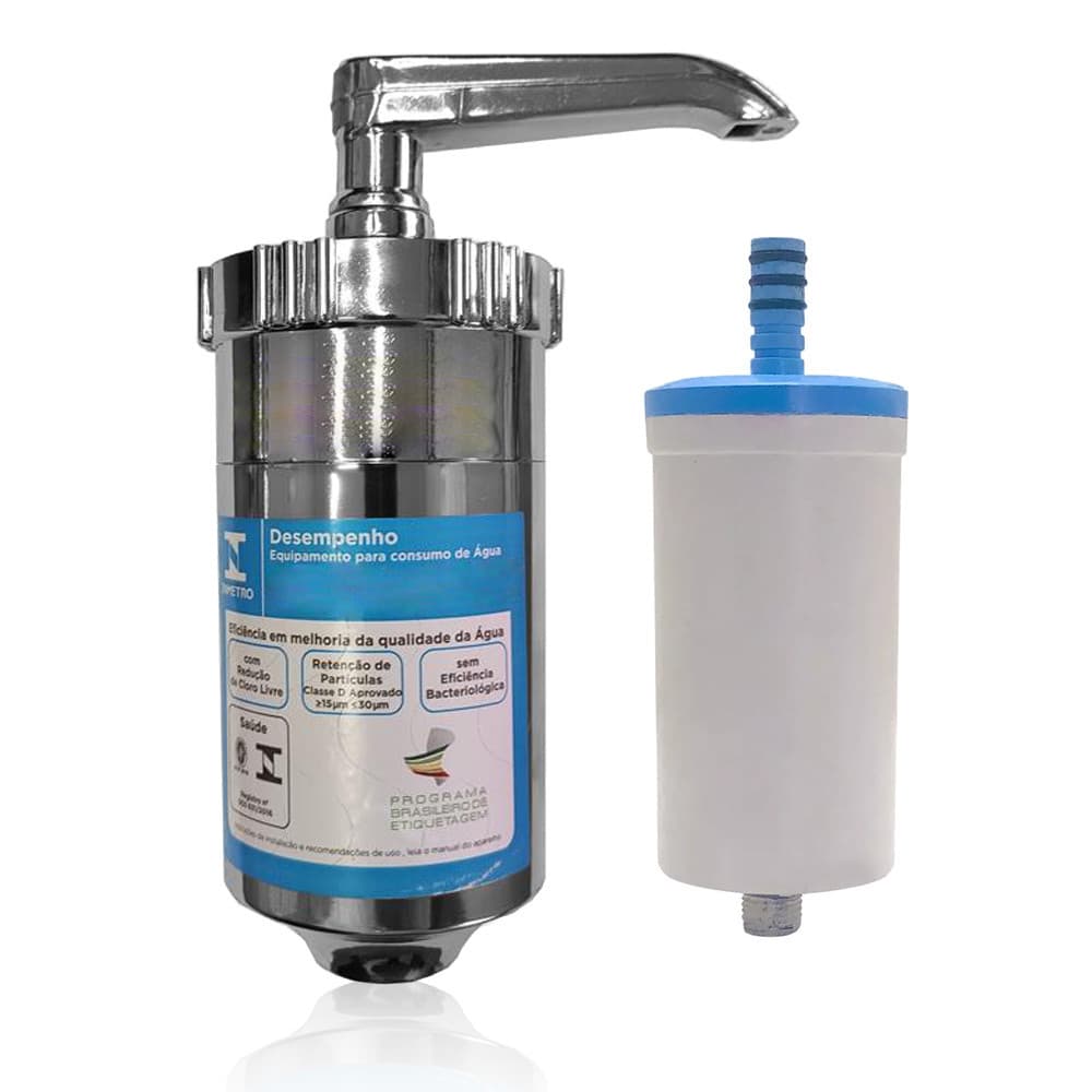 Copo Filtro Torneira Universal + Refil Gourmet Pia Ou Parede