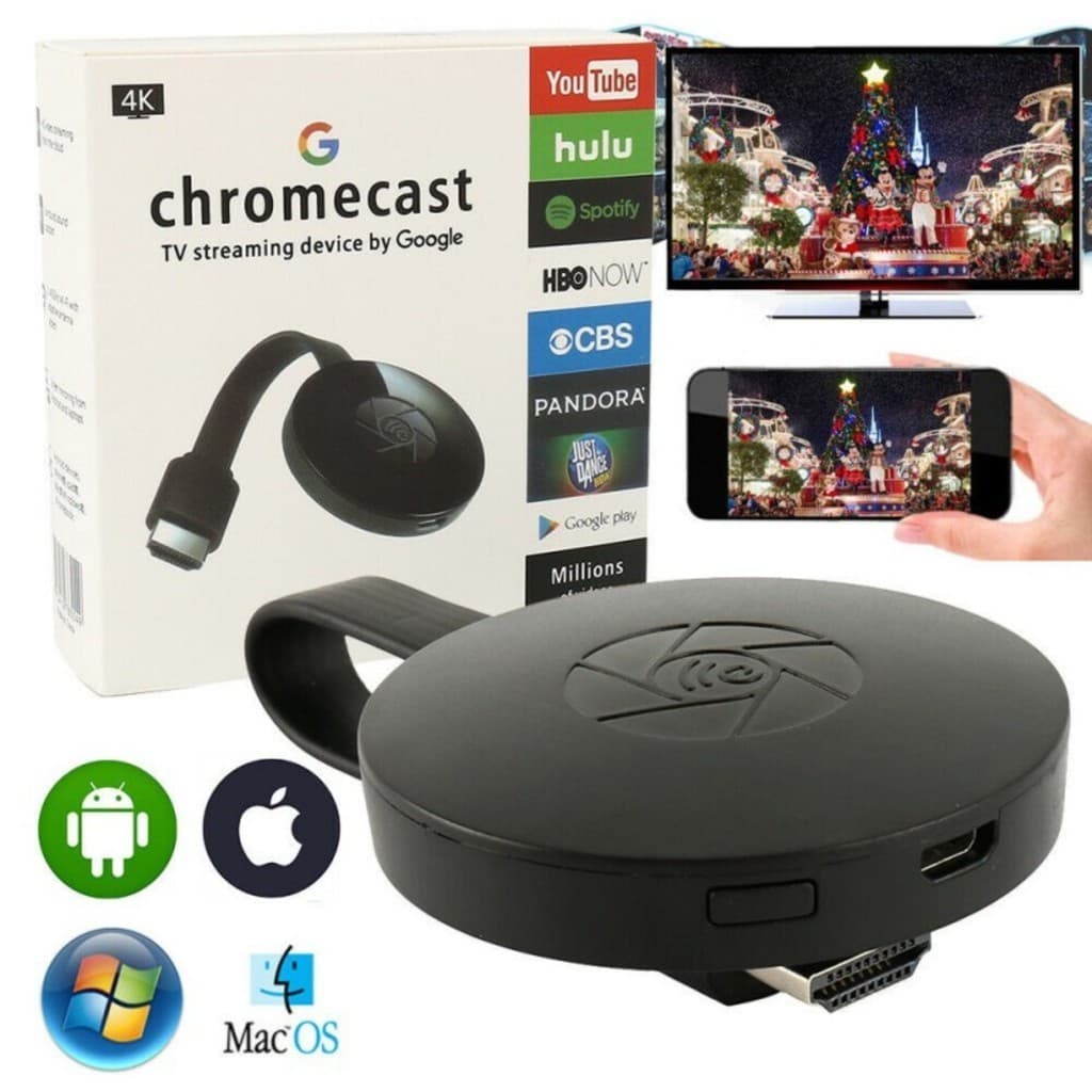 Chromecast G2 4K 5G + 2.4G Ultra HDMI Para Transmissão De TV De Alta Definição Google Miracast