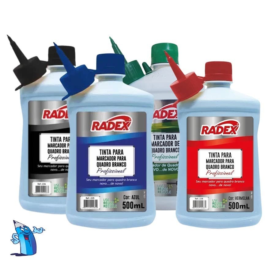 TINTA MARCADOR QUADRO BRANCO REABASTEDOR 500ML RADEX