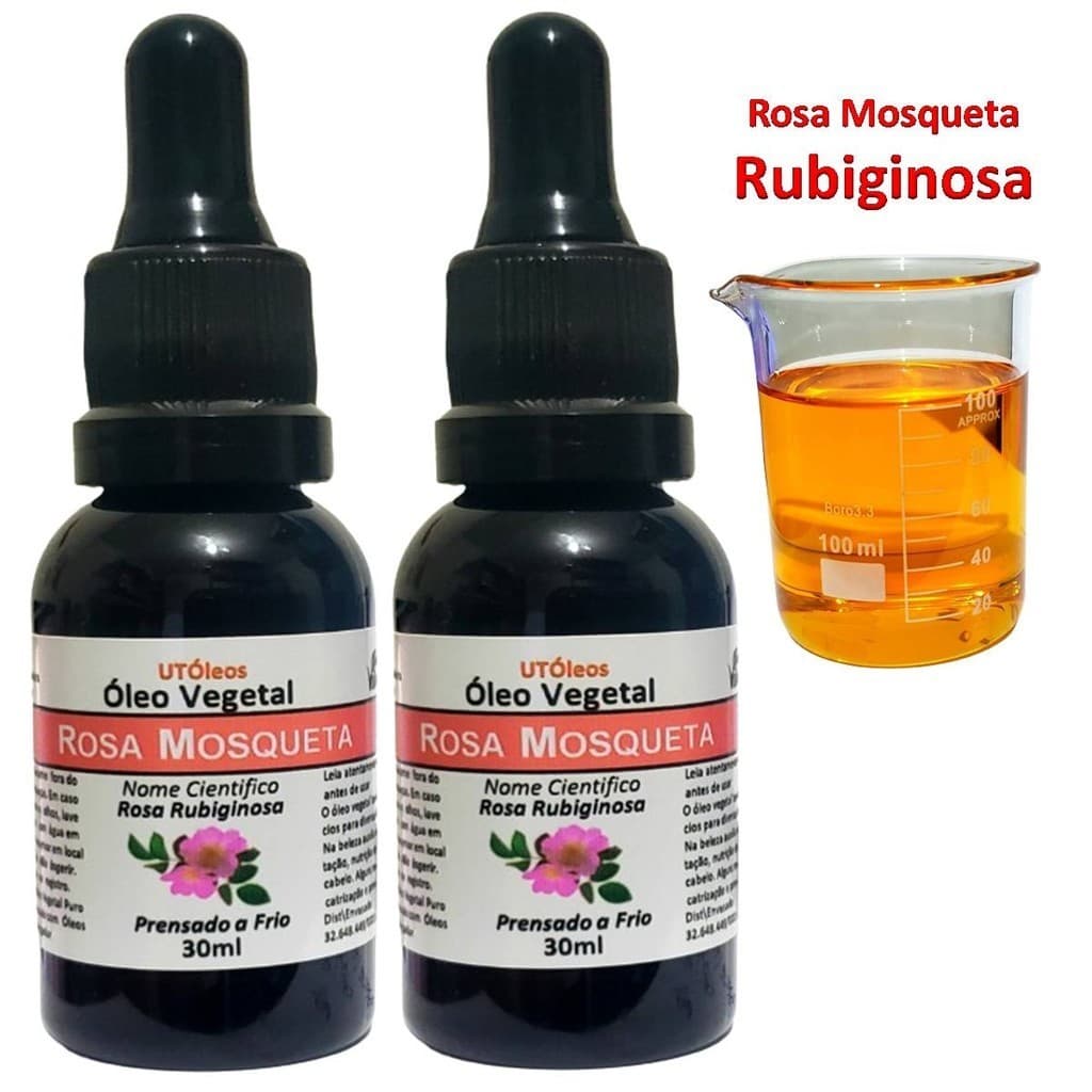 Kit 2 Óleo De Rosa Mosqueta RUBIGINOSA 100% Puro 60ml