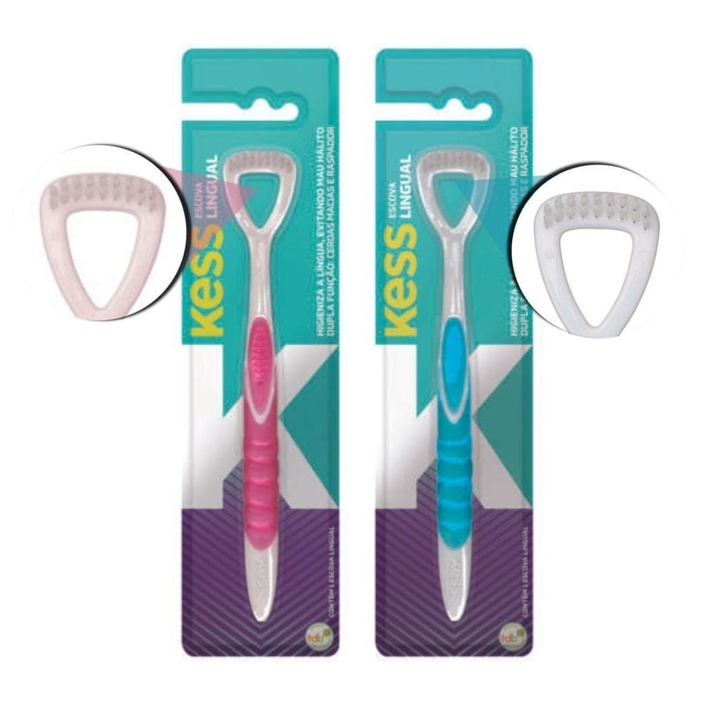 KIT ESCOVA PARA HIGIENIZAÇÃO LINGUAL KESS COD.2009 C/2
