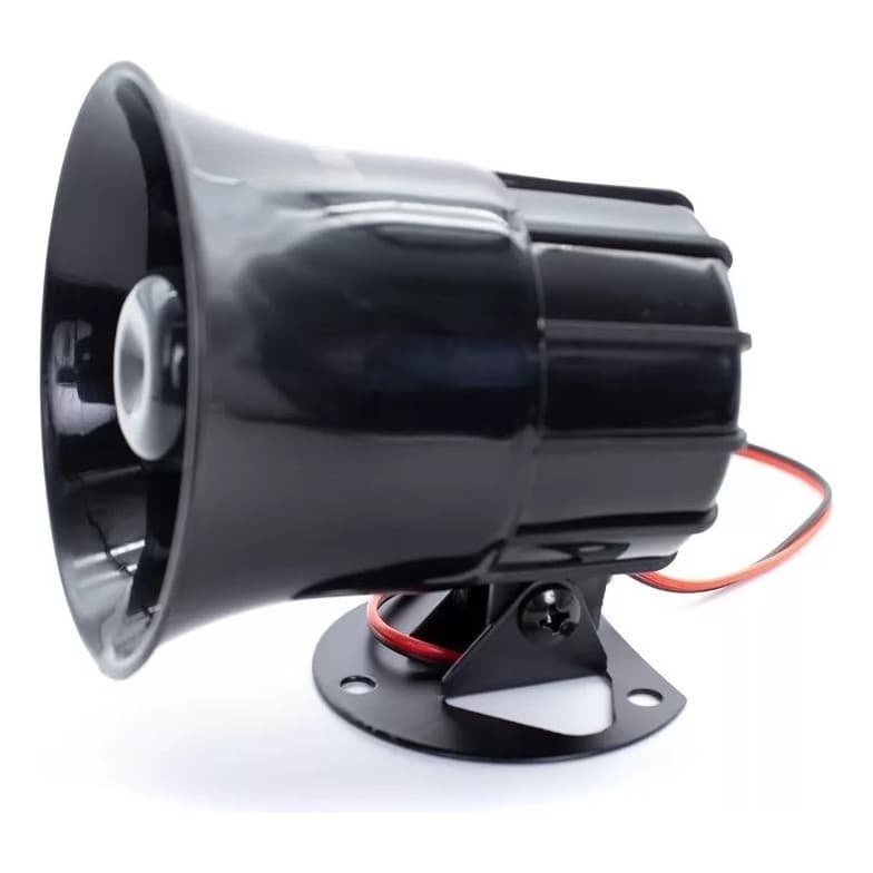 Sirene Eletrônica P/ Alarme 12v 1,2a 20w Tipo Corneta Forte
