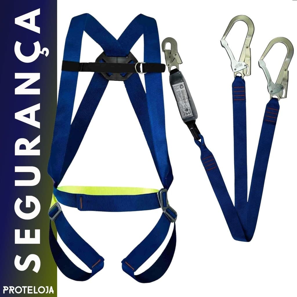 Life Cintos Cinto 1 Ponto E Talabarte Com Abs Y Altura Segurança Epi Cor Azul