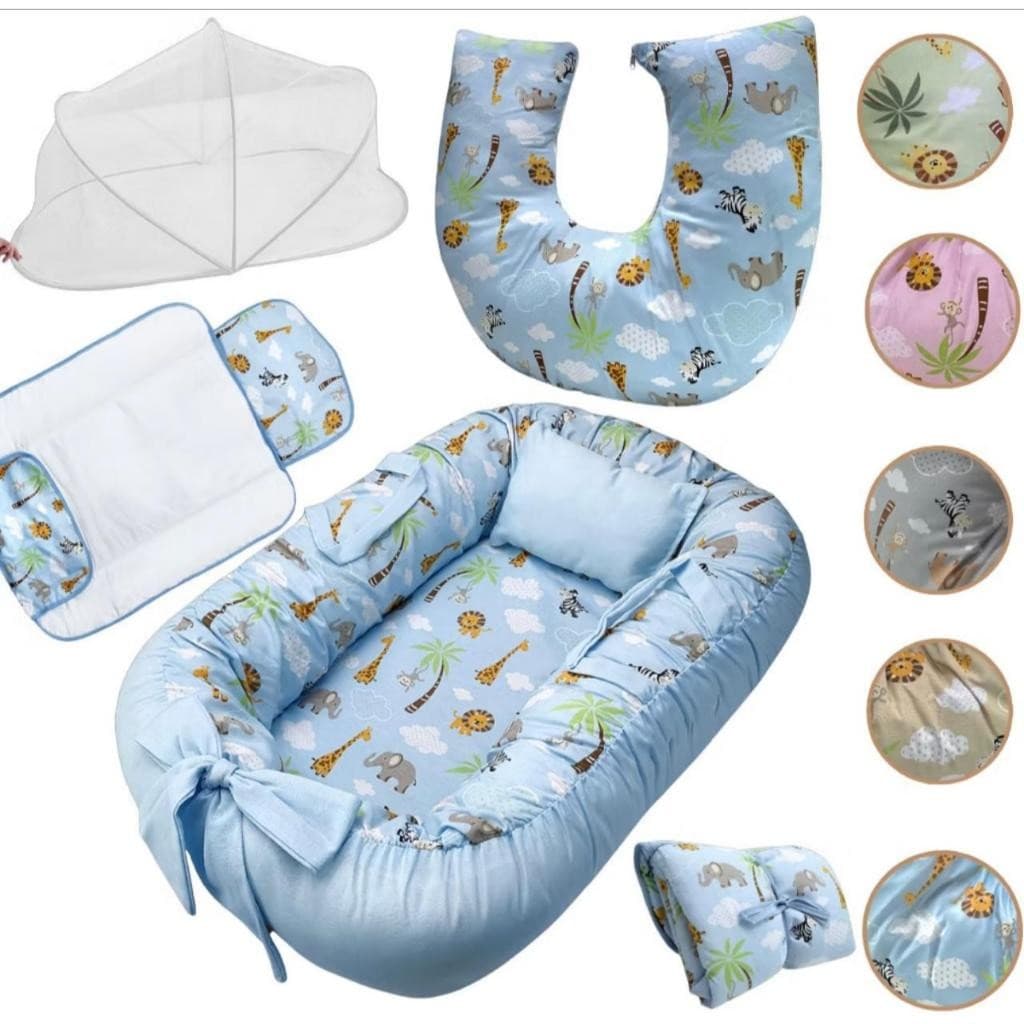 Ninho Redutor Com Almofada de Amamentação + Trocador Portátil + Mosquiteiro Para Ninho