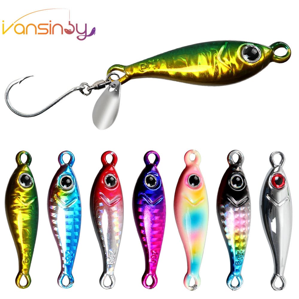 Isca De Pesca Metálica 5g-40g Iscas Longa Colher De Artificial Anzol