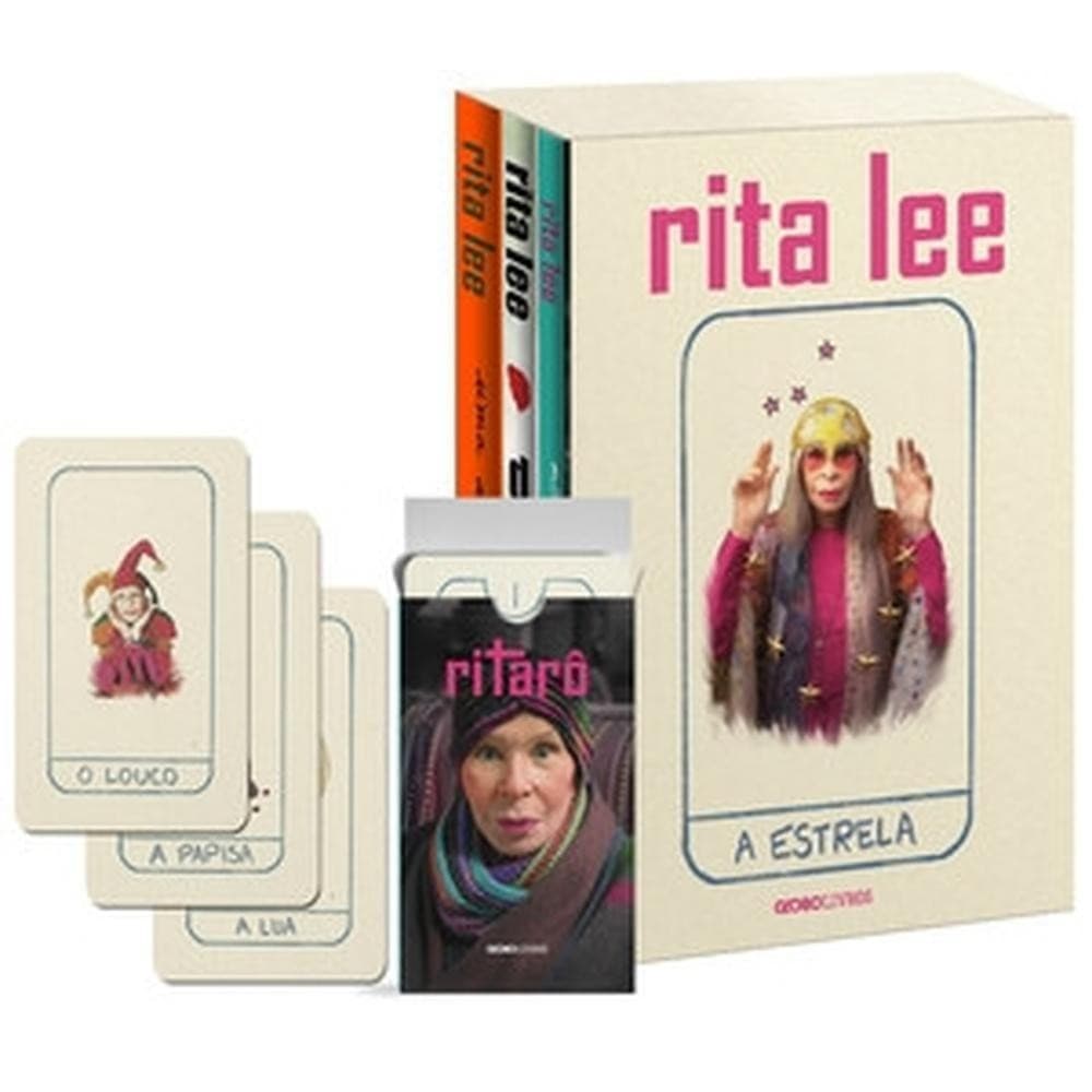 Box livros de rita lee (brinde exclusivo: baralho ritarô)