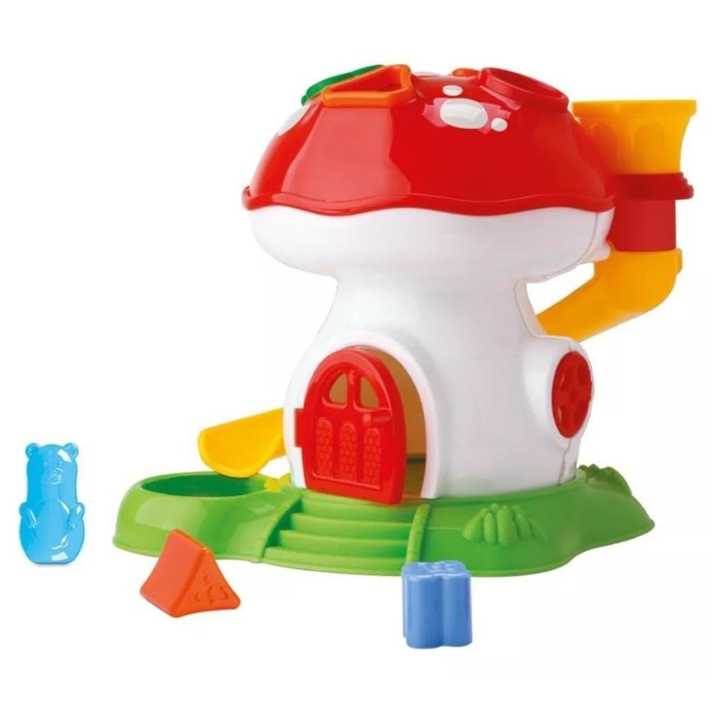 Brinquedo Cogumelo Didático Bebê Infantil Educativo Encaixe Cubo - Samba Toys -