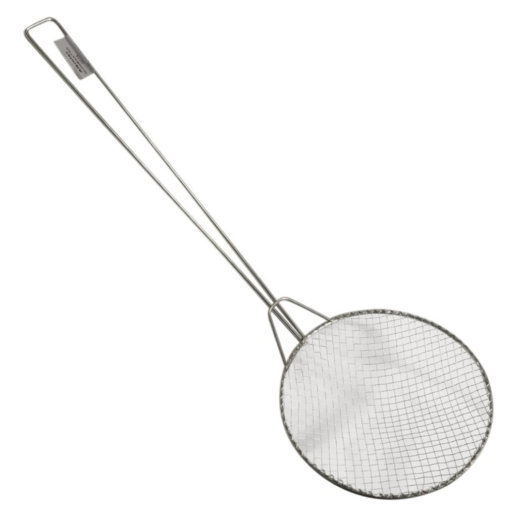 Escumadeira Peneira para Fritura Modelo Industrial Batata Pastel Salgados Coxinhas Inox