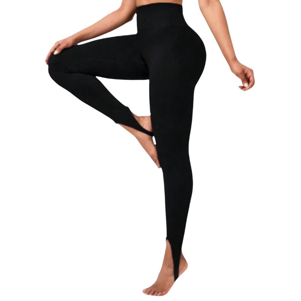 Calça Legging Preta Pezinho Fitness Esportiva Confortável P ao GG zero transparência