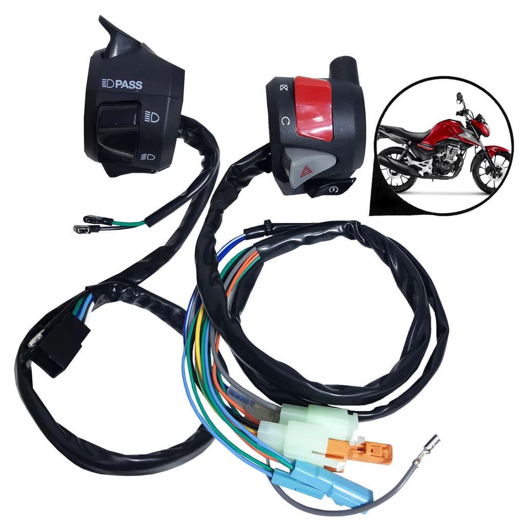 Punho de Flash e punho de partida para motocicleta CB500 compatível com ventilador Honda Cg 160 Titan