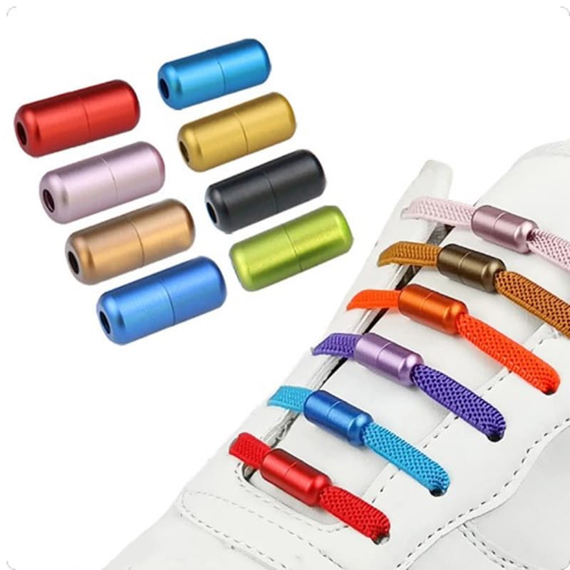 Cadarço Elástico Achatado 6mm Sem Laço Fecho Cápsula Cores