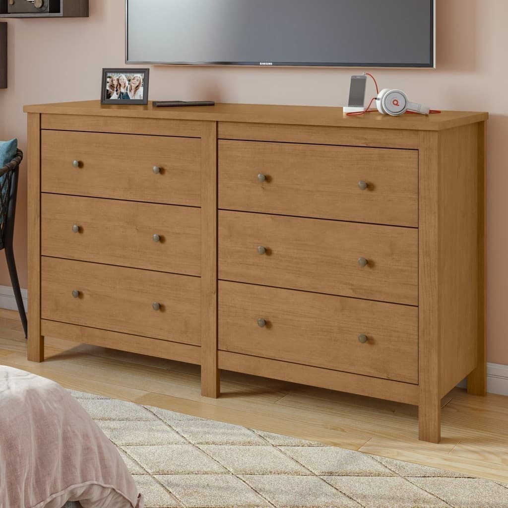 Cômoda 6 Gavetas Maggiore New  Amêndoa Clean