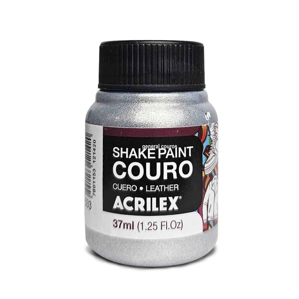 tinta para couro prata shake paint sapatos e jaquetas
