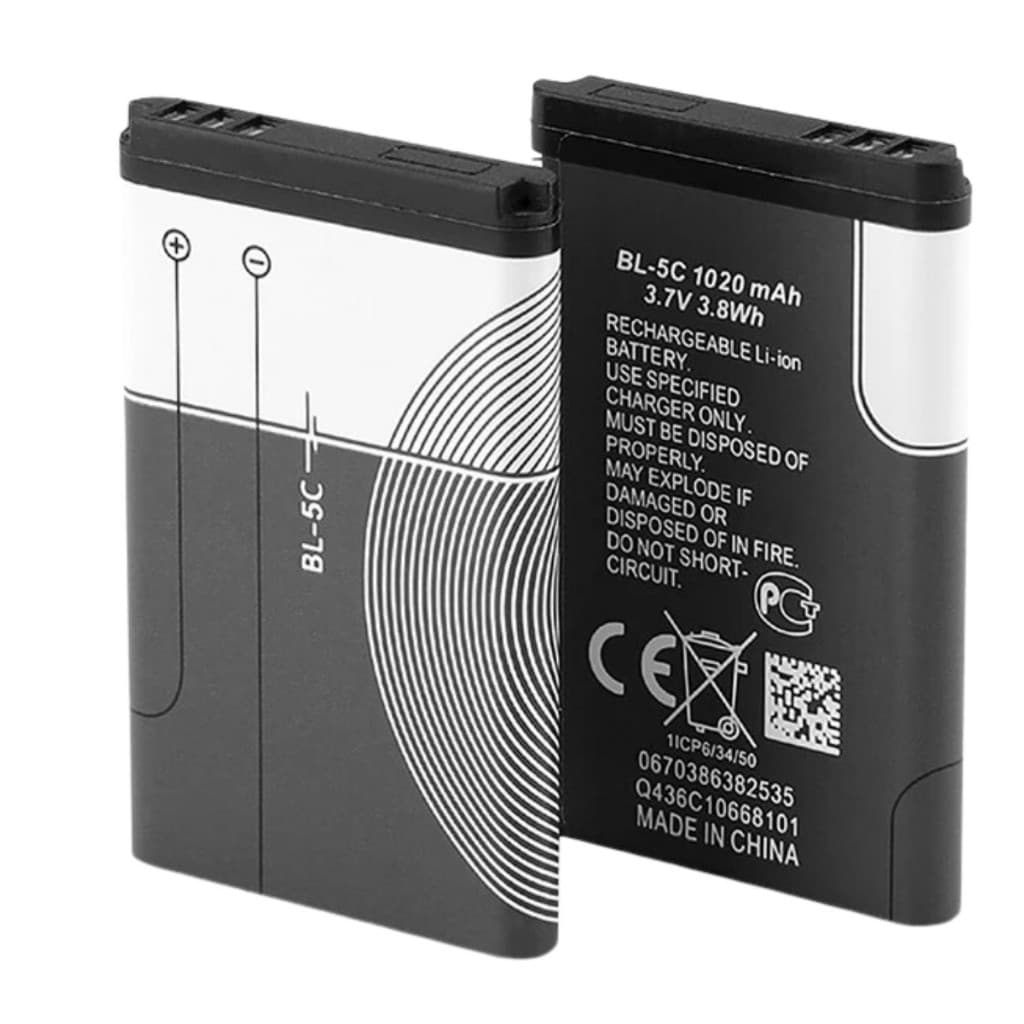 Bateria Bl-5c 3.7v 1020mah Bl5c 3.8wh Recarregavel para o seu Celular, Caixa de Som e Mini teclado