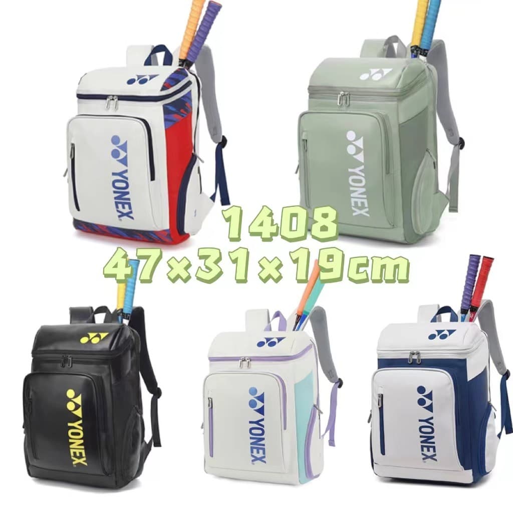 Yonex 2024 Novo 1408 Badminton sports Bagpack 3 pack Equipe Nacional À Prova D'água Mochila Esportiva De Raquete De Tênis De Grande Capacidade