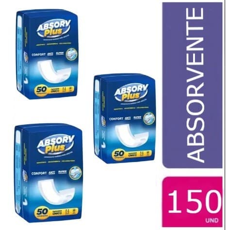 KIT 3 ABSORV PLUS - 150 UNIDADES