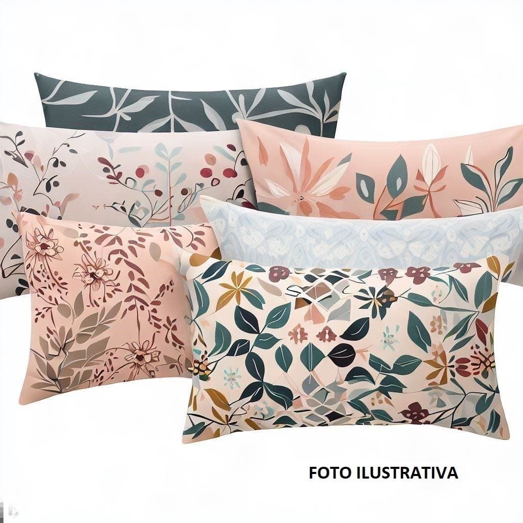 Kit com 10 Fronha 5 Pares Para Travesseiro  Estampas Sortidas Tamanho 50 X 70/cm 180 Fios 100% Poliéster/microfibra