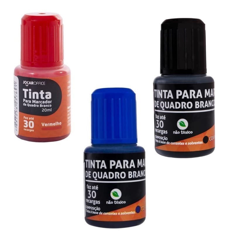 Tinta para Marcador de Quadro Branco 30 Recargas Leo&Leo