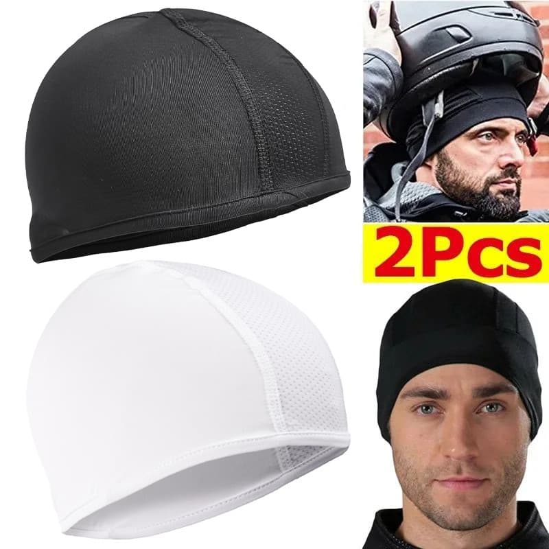 2Pcs Quick Dry Cycling Cap Capacete De Ciclismo Rápido Motocicleta Forro De Corrida De Verão Acessórios Esportivos Respiráveis Ao Ar Livre