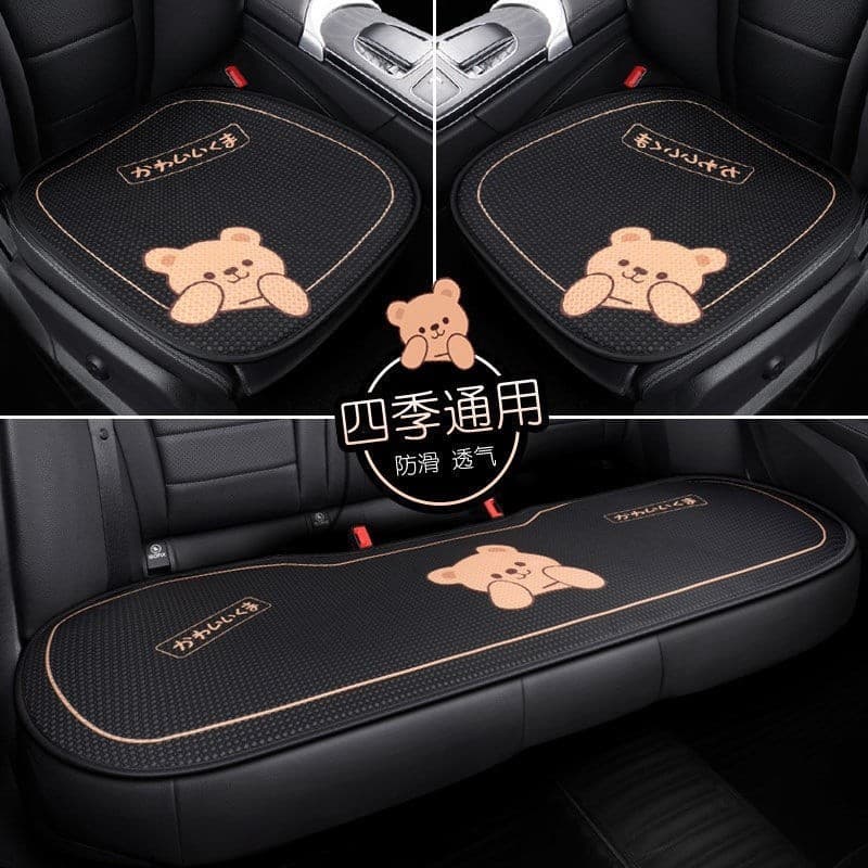 [COD] Almofada Do Assento Carro Em Cartoon Respirável , Capa Bonito , Encosto , Inferior , Acessórios Interiores