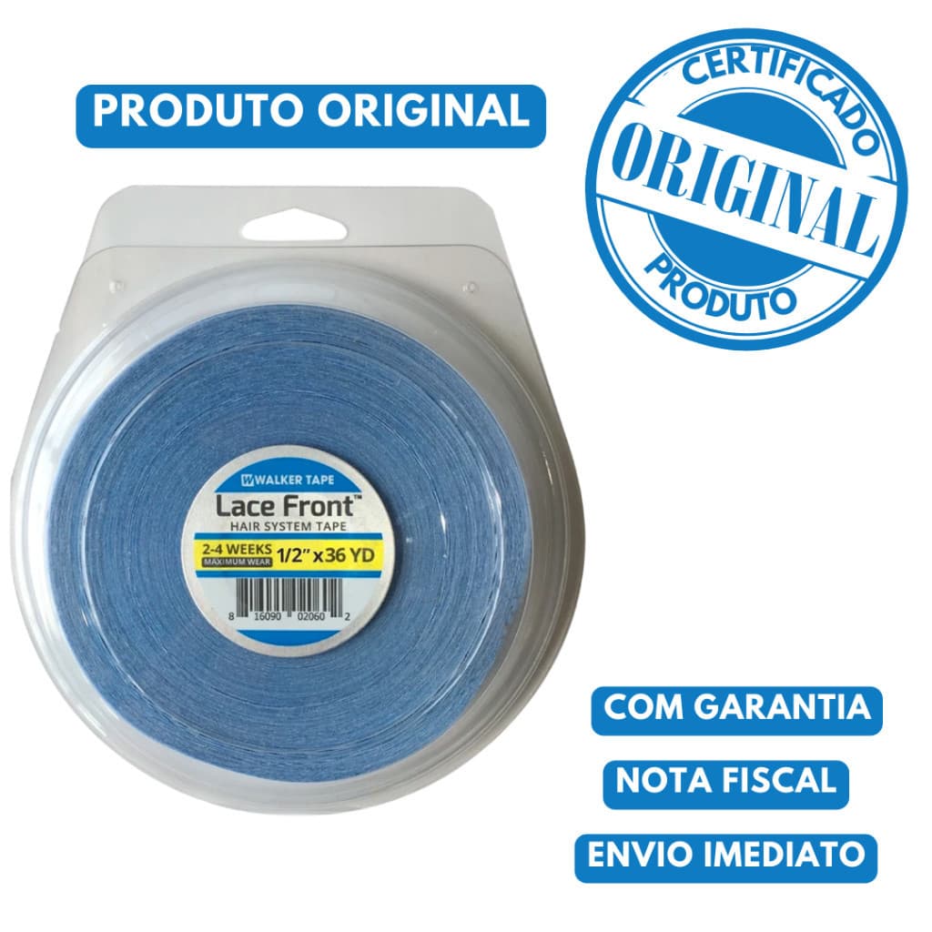 Fita Lace Adesiva Azul Prótese Capilar Walker Tape 36 Metros Promo