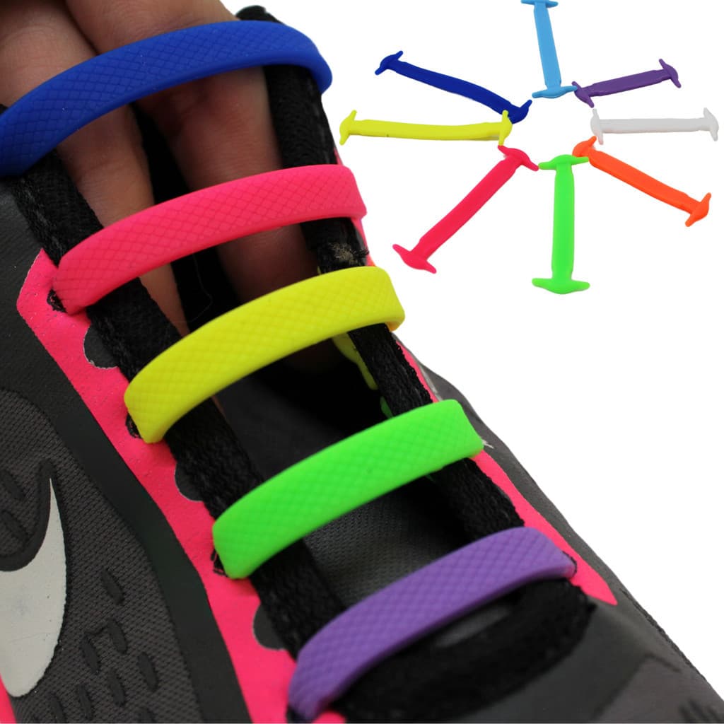 Cadarço Infantil ou adulto Sem desamarrar Colorido 16 tiras