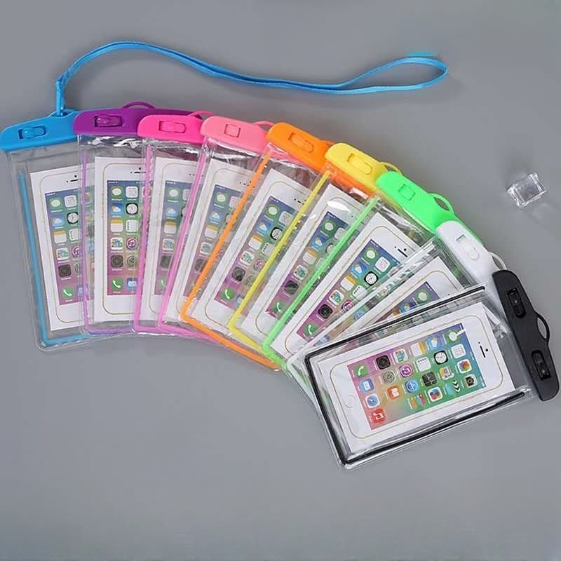 Kit 10 Capa Bolsa  Aquática Prova D´Água Universal Impermeável Celular Adequado para piscinas