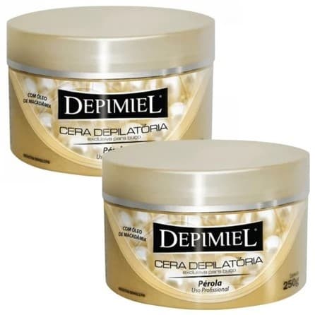 Kit com 2 Ceras Depilatória Pérola para Buço 250g - Depimiel