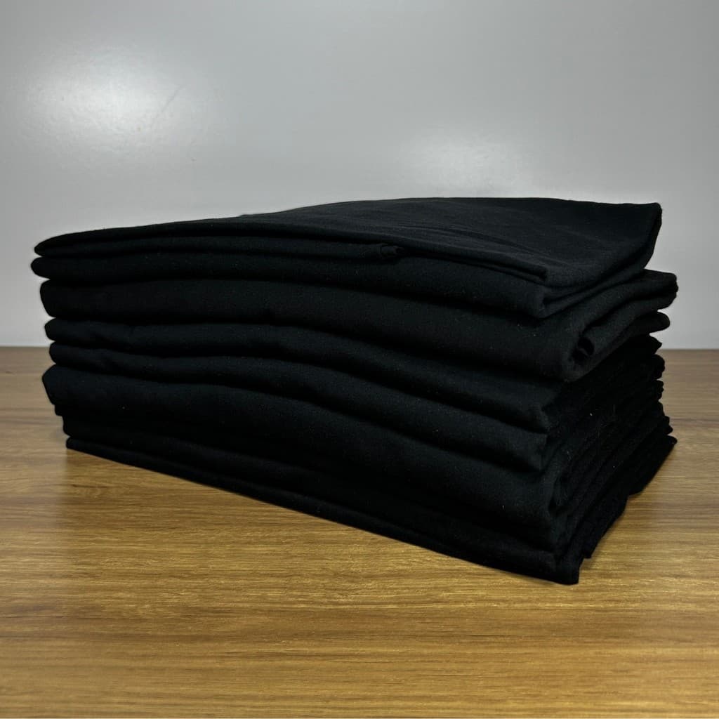 Pacote C/ Retalho Meia Malha Preta G SOMENTE NA COR PRETA Peças G grande acima de 80cm 1kg rendimento 3,5m