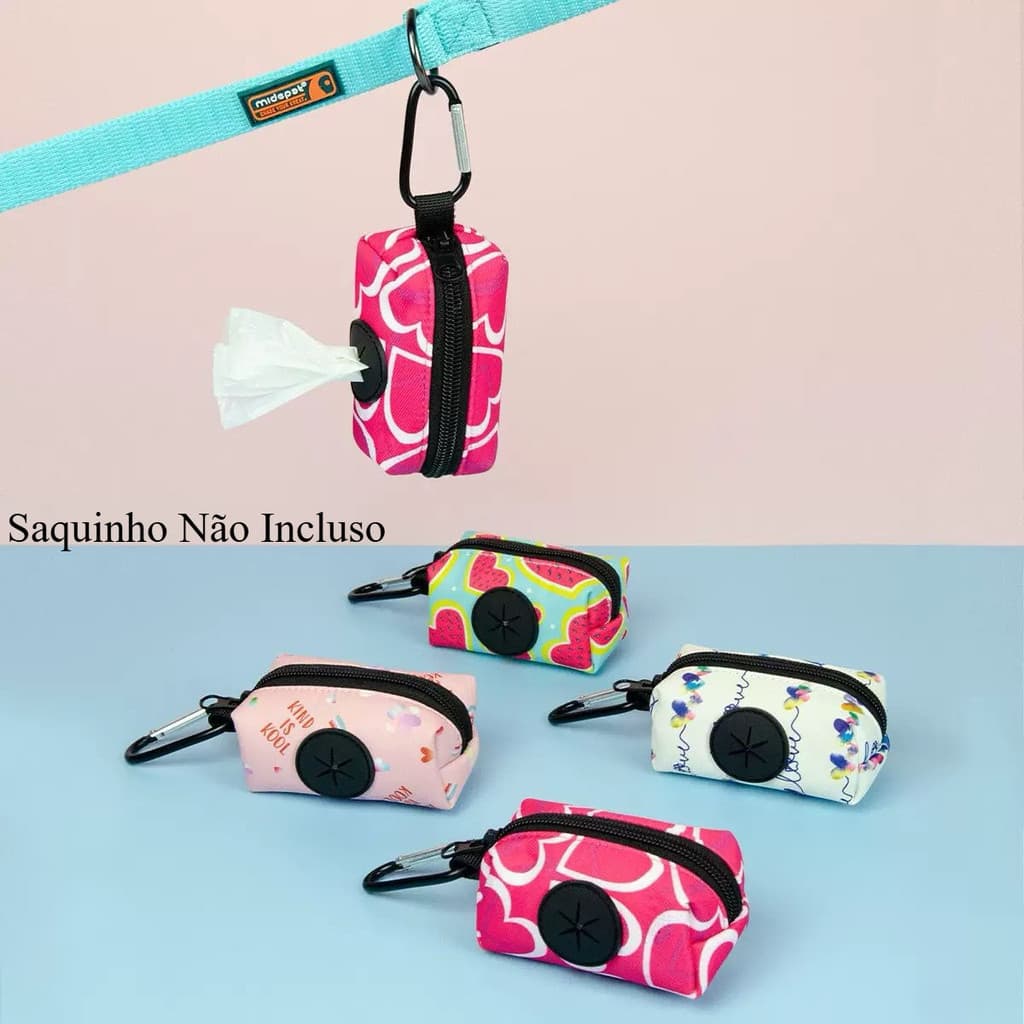 Porta-Saquinho Pet CataCoco com Estampa Floral Colorida - Sem Saquinho
