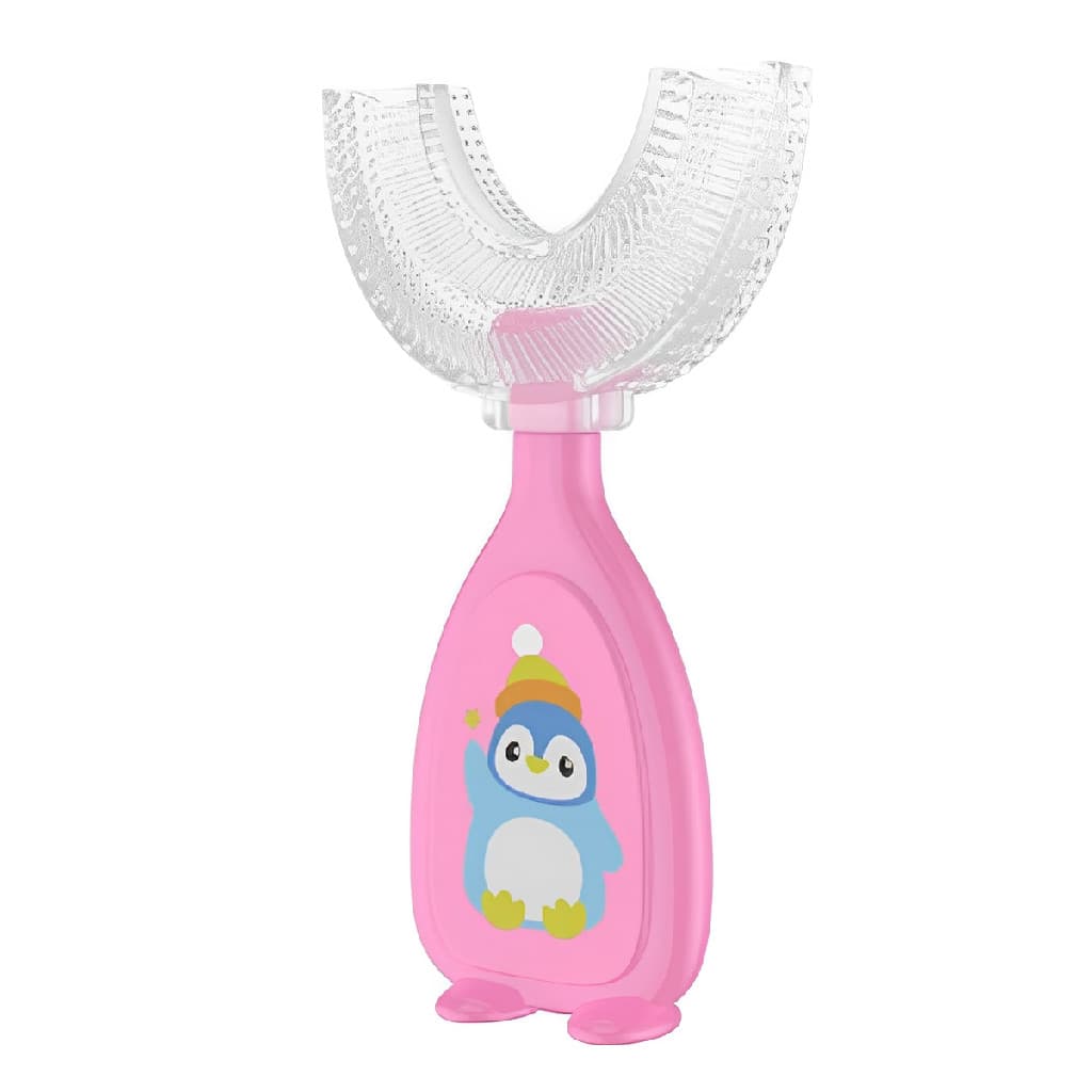 Escova De Dente Silicone Formato em U 360 Graus Bebe Infantil