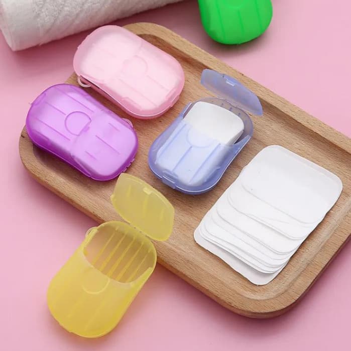 Sabonete Portátil Folha Papel de Bolso Lavagem das Mãos