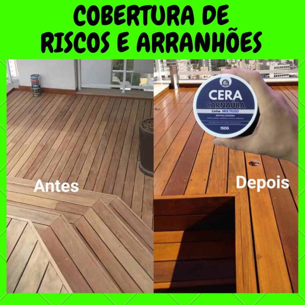 Cera para Madeira Móveis Piso  Restauradora de Carnaúba - ENVIO EXPRESSO