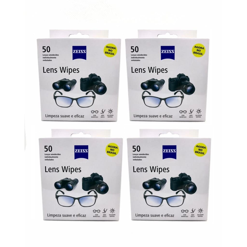 Kit Lens Wipes Zeiss C/ 200 Lenços Umedecidos