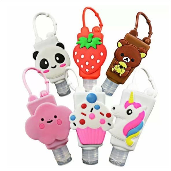 Kit 1-3 Porta álcool gel,frasco, chaveiro de silicone, garrafinha portátil Frasco: Plastico com tampa flipe e 35ml