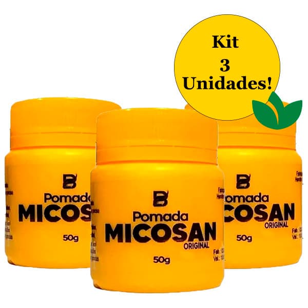 Kit 3 Unidades POMADA MICOSAN Original Baruc Cosméticos