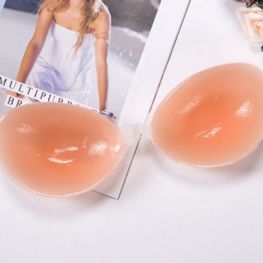 Sutiã Adesivo de Silicone Invisível Aumenta E Levanta Seios