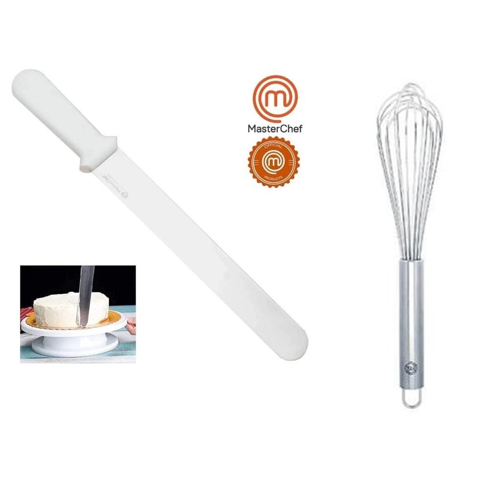 Jogo Batedor Profissional Masterchef 25cm + Espátula 8"