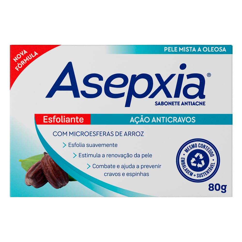 Sabonete Facial Asepxia Esfoliante 80g