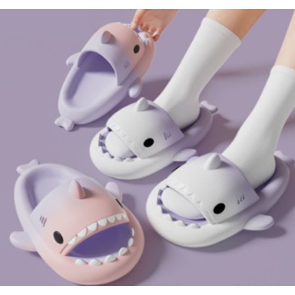Chinelos De Tubarão Para Casal Adulto/Verão/Chinelo amantes De EVA Com Desenho Fofo CasaJIG